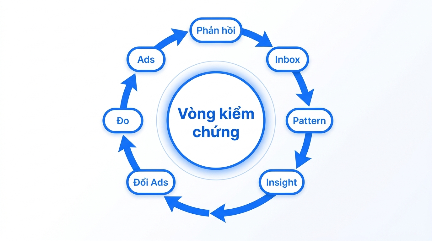 Vòng lặp khép kín Ads → Inbox → Insight → Đổi Ads → Đo
