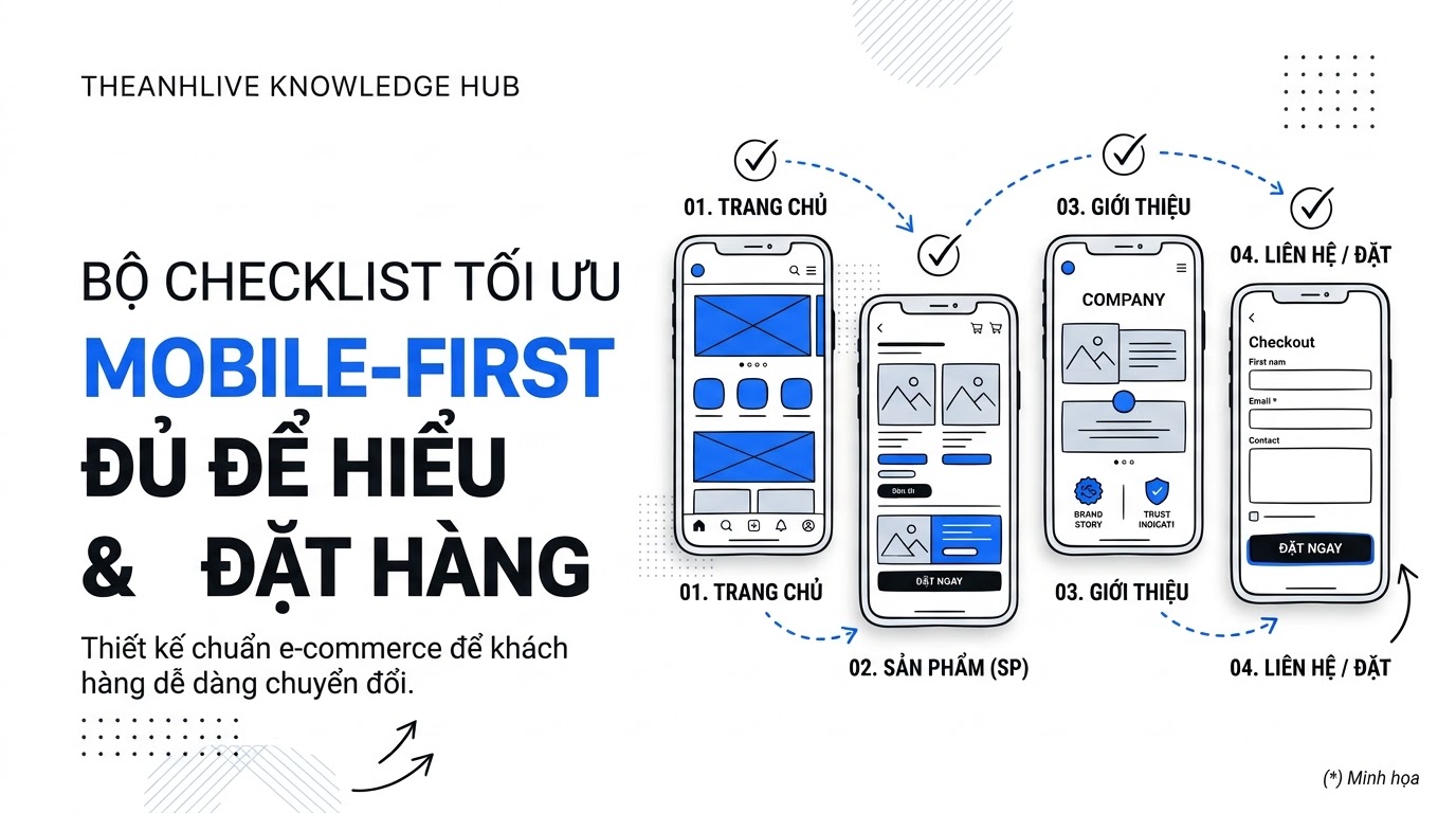 Web shop nhỏ: đủ hiểu SP và đặt hàng trên mobile