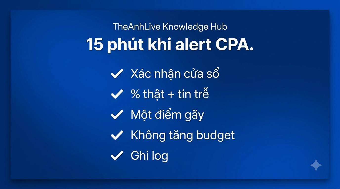 Checklist 15 phút khi có alert CPA