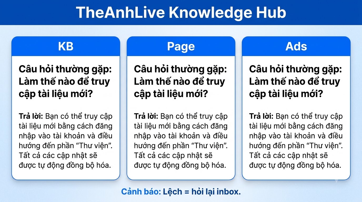 FAQ duyệt phải đồng bộ KB · Page · Ads