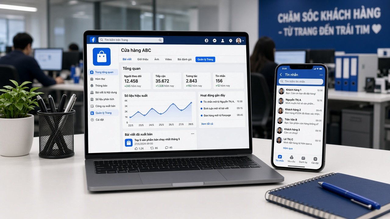 Quản trị Fanpage và inbox bán hàng