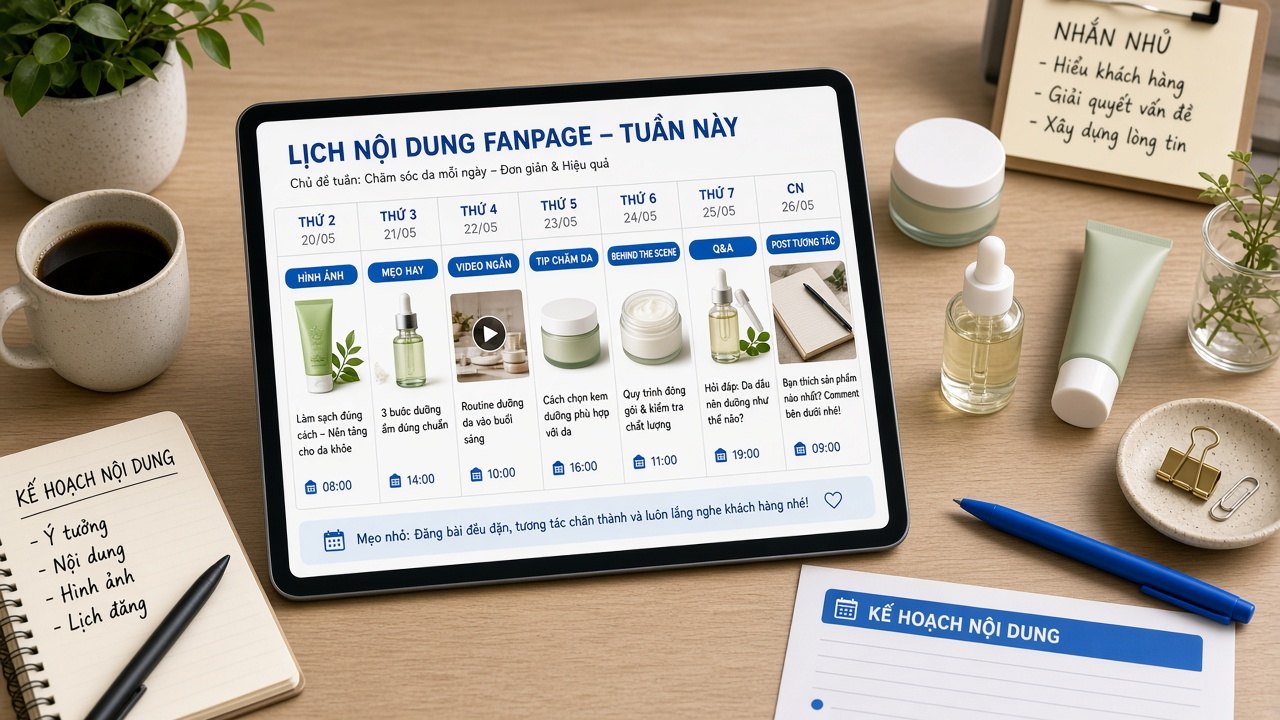 Lịch nội dung Fanpage