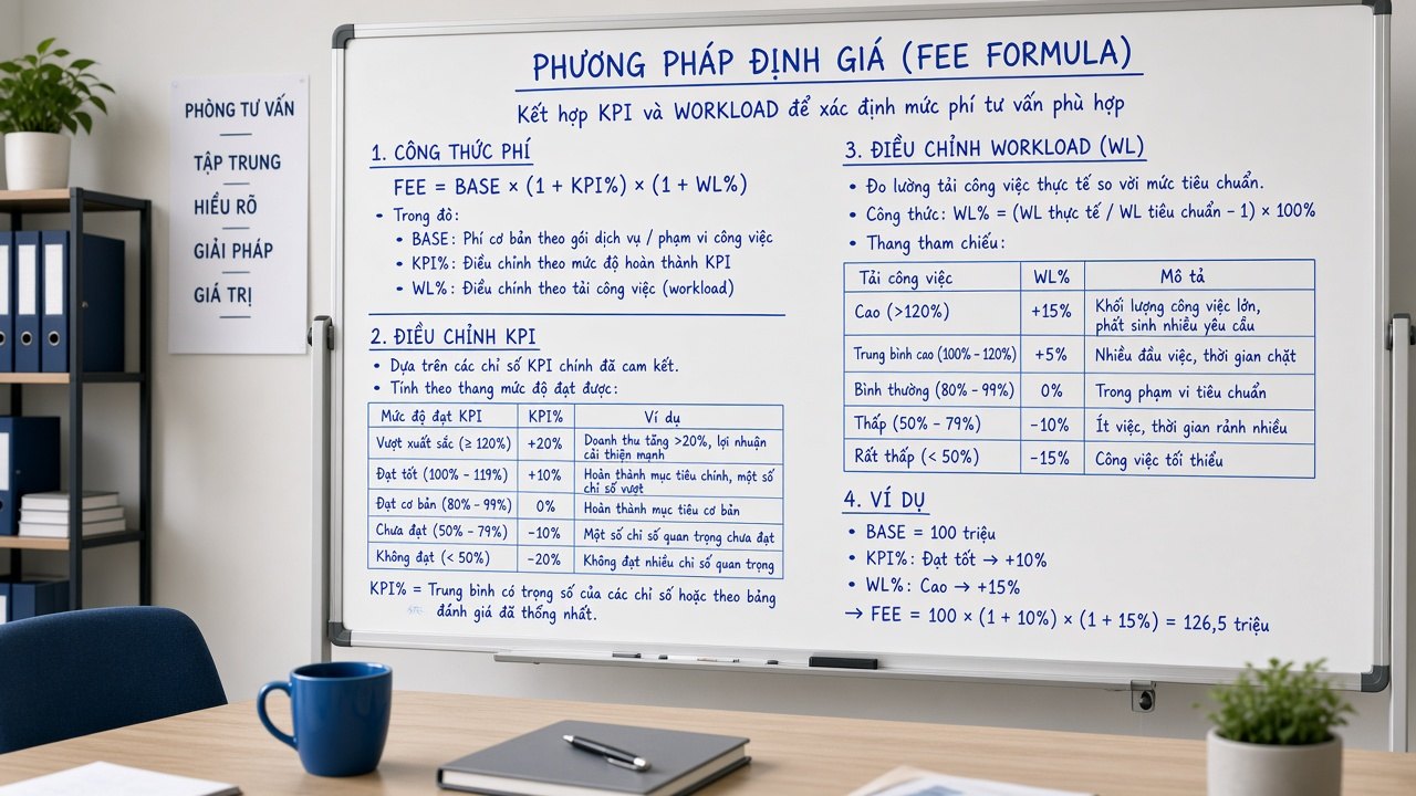 Cách tính phí theo hiệu quả công việc