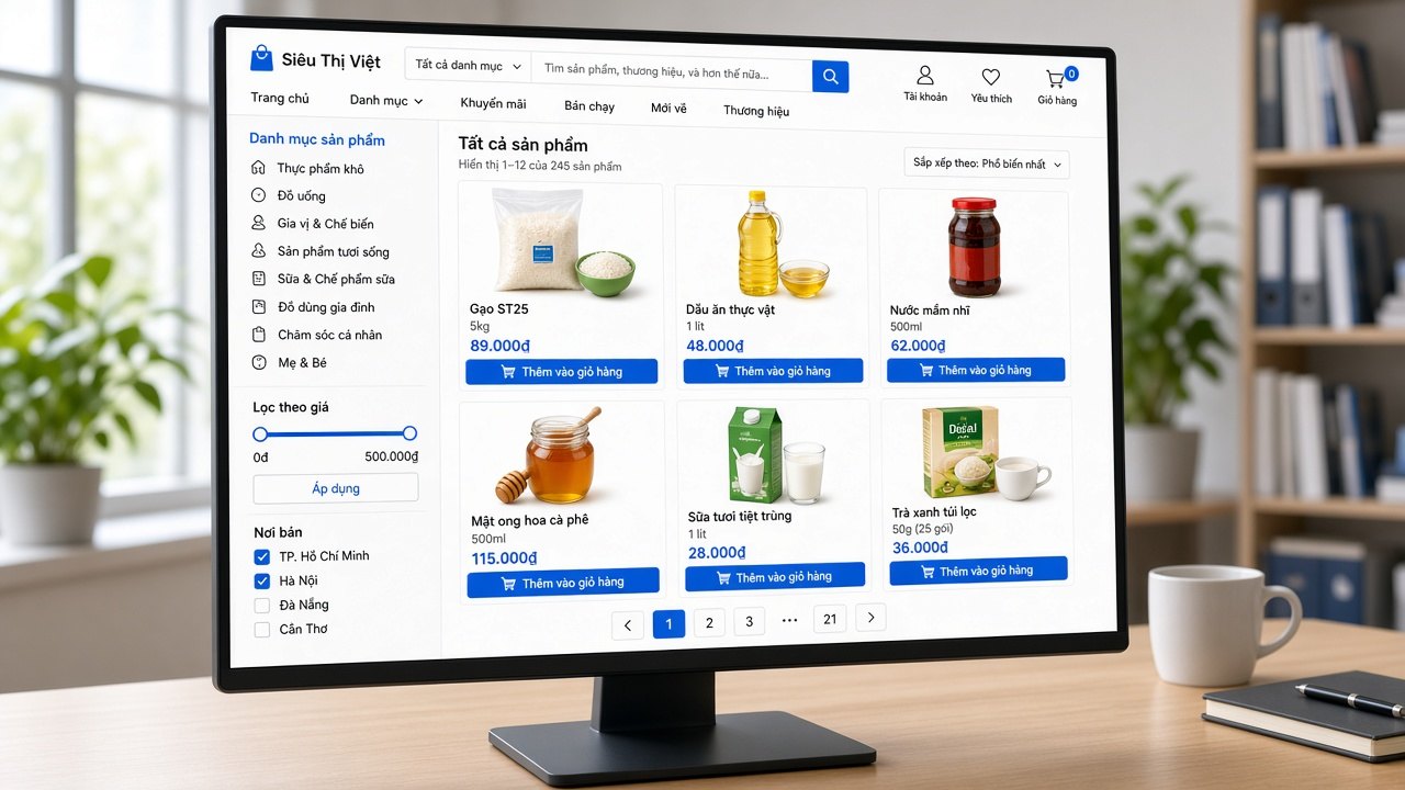 Web catalog sản phẩm