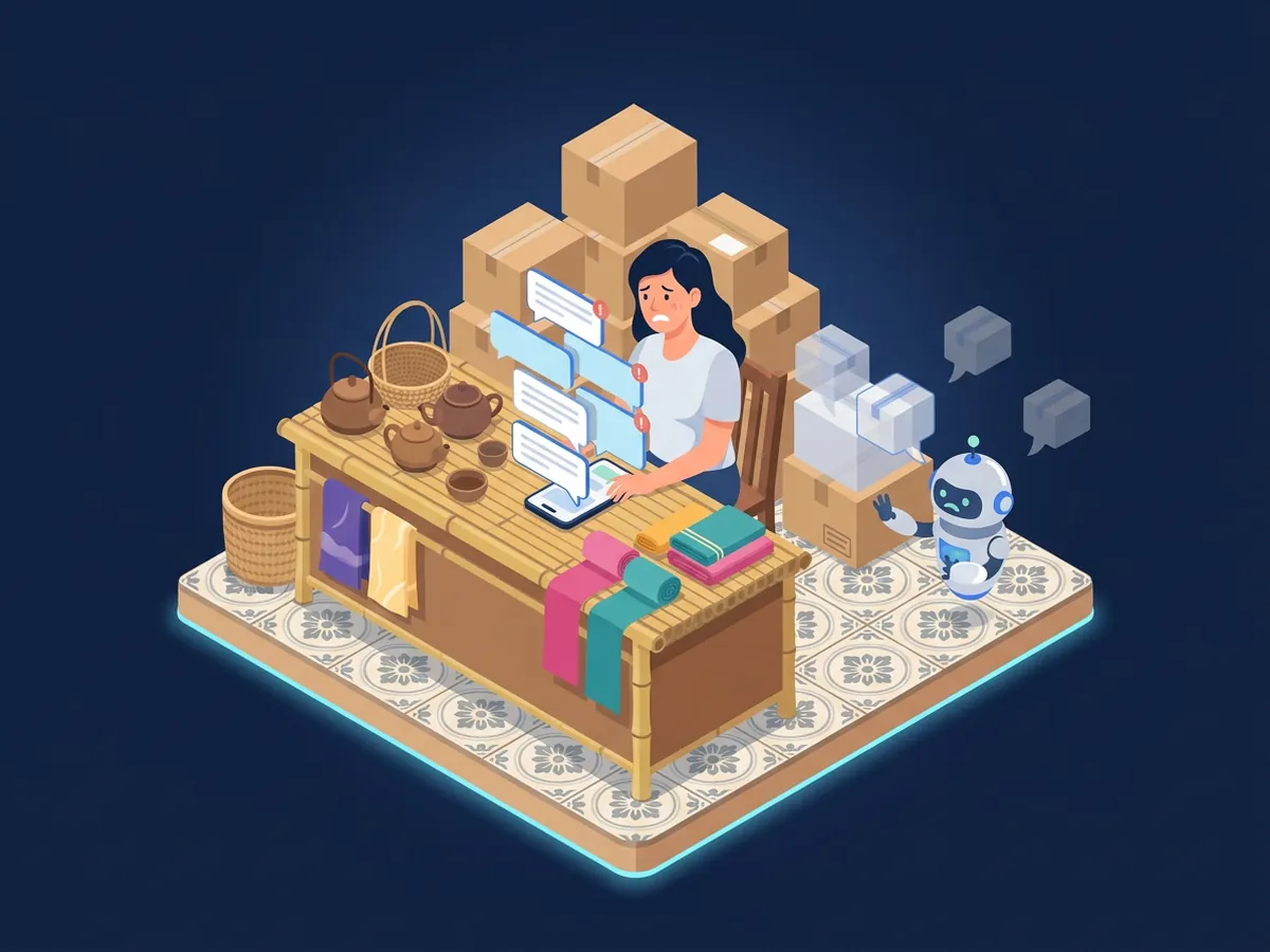 Chủ shop choáng ngợp trước đống tin nhắn chưa trả lời, vài đơn hàng mờ dần như đang trôi mất